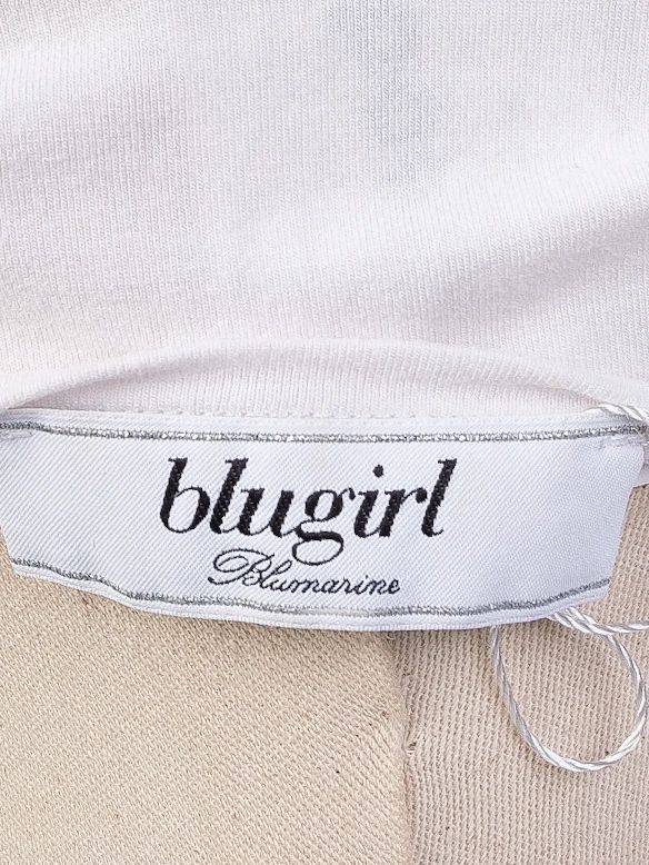 Average Blugirl Folies White T-Shirt Size S with Floral Embellishments