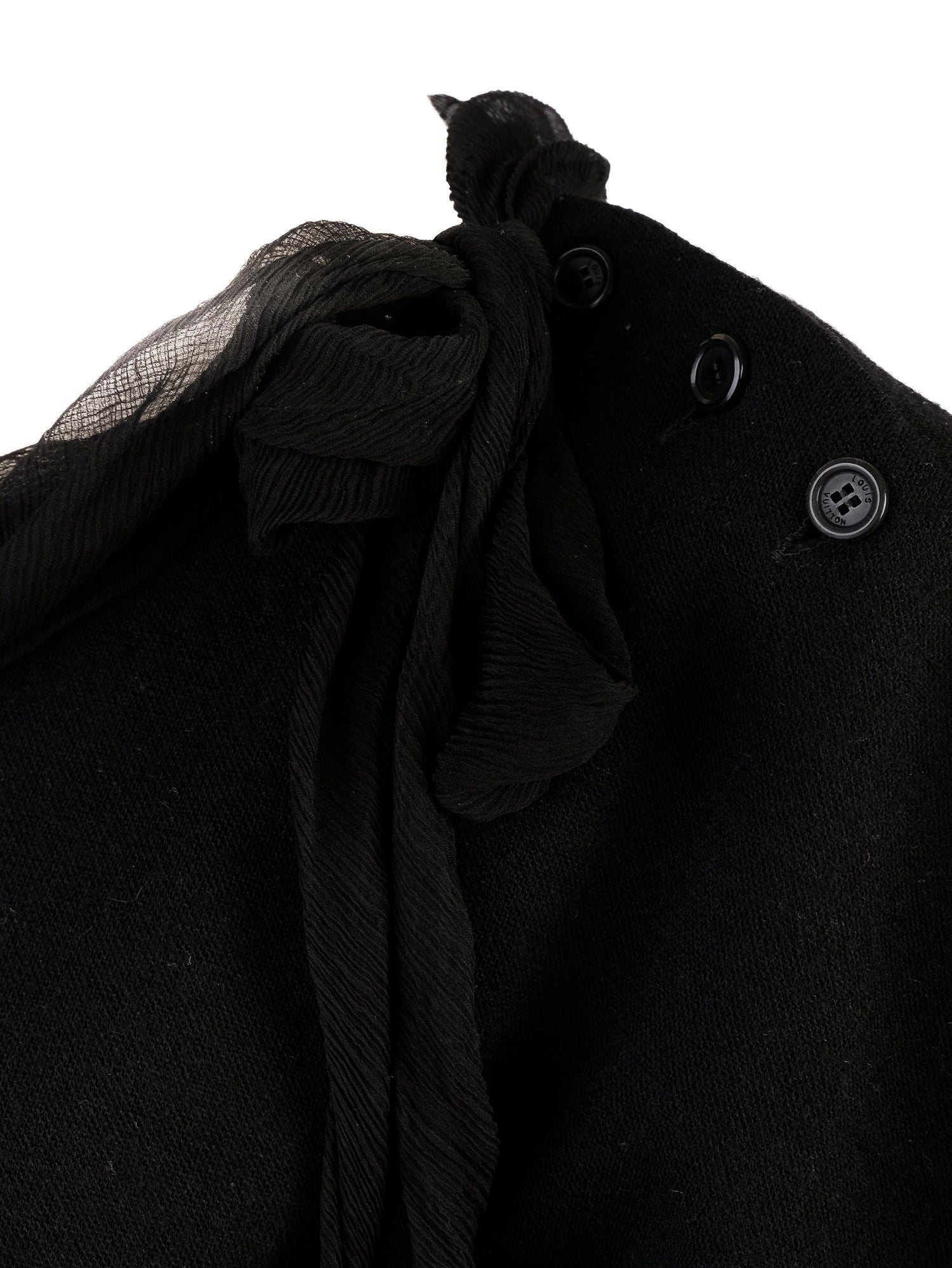 Excellent Louis Vuitton Black Cotton Short-Sleeved Top Size XS