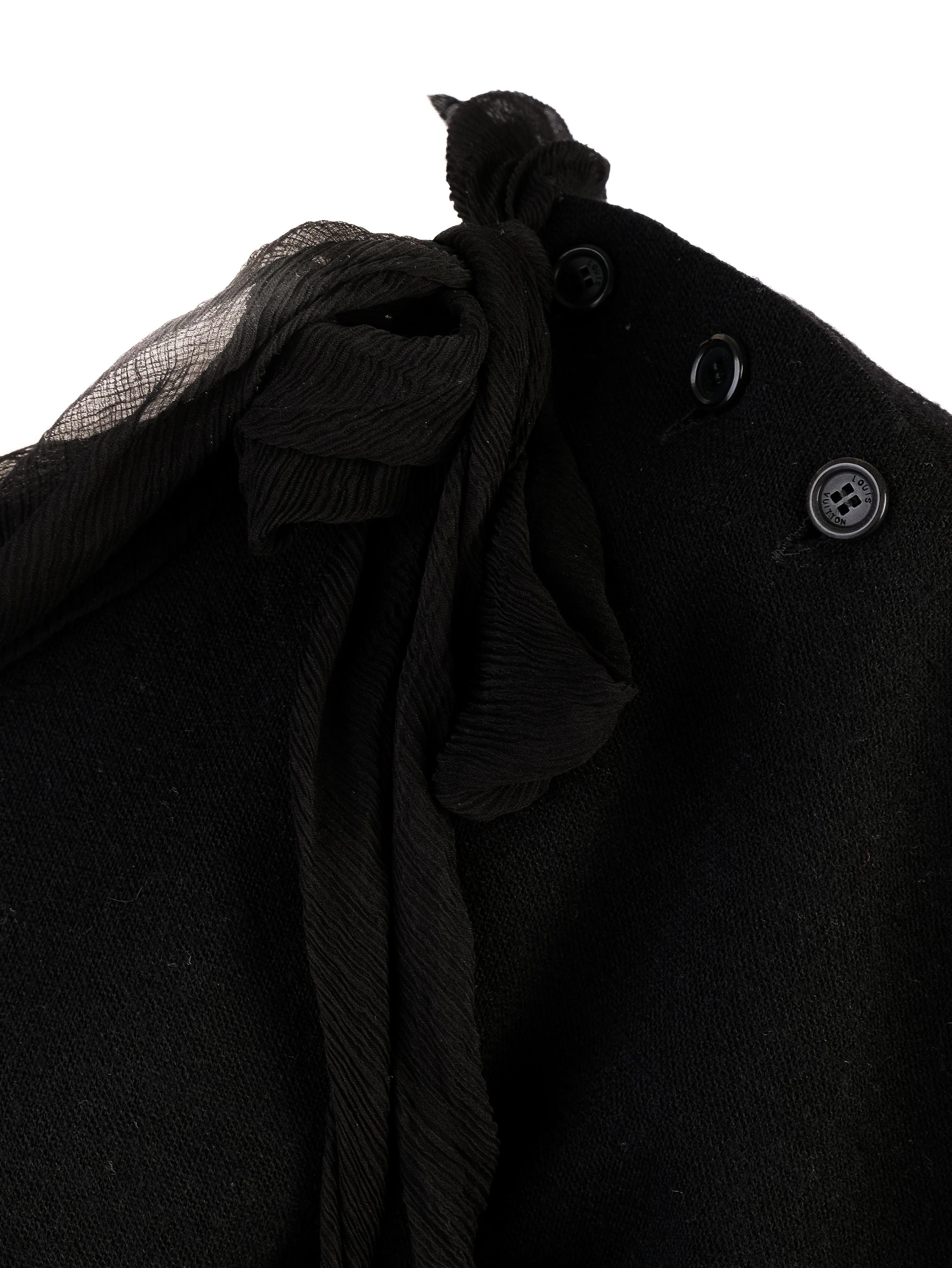 Excellent Louis Vuitton Black Cotton Short-Sleeved Top Size XS