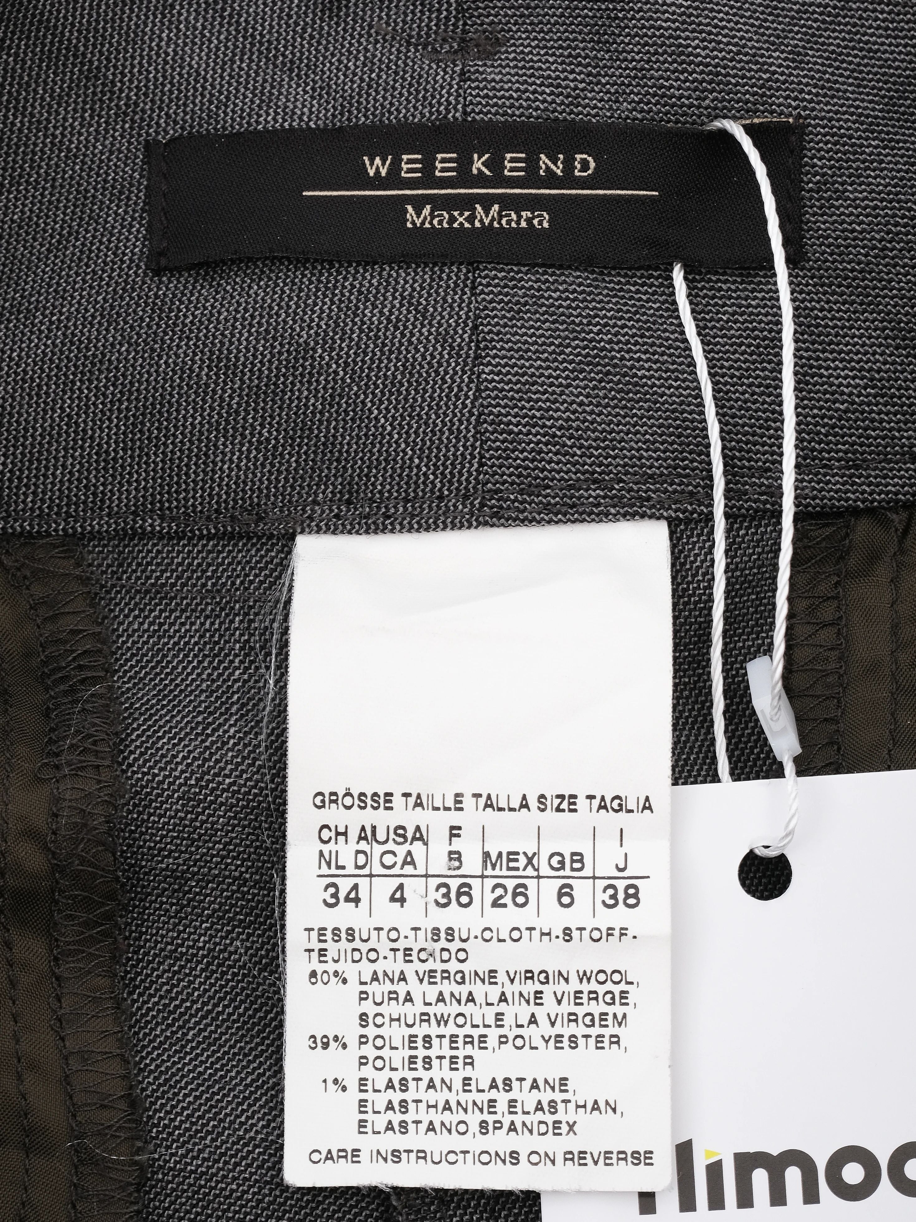 Excellent Weekend MaxMara Gray Wool Shorts Size S