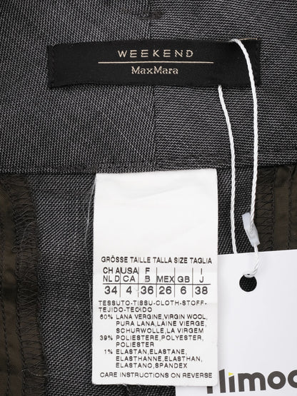 Excellent Weekend MaxMara Gray Wool Shorts Size S