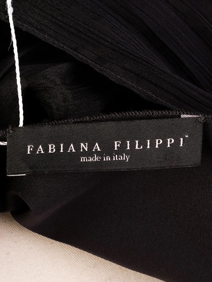Excellent Fabiana Filippi Black Sleeveless Dress V-Neck Size N/A