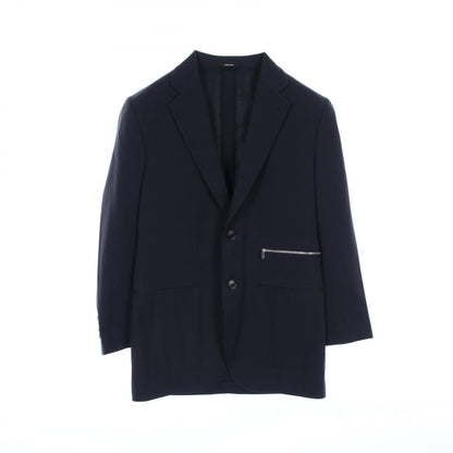 Hermes Tailored Jacket Navy Wool G 19632z 32-5259