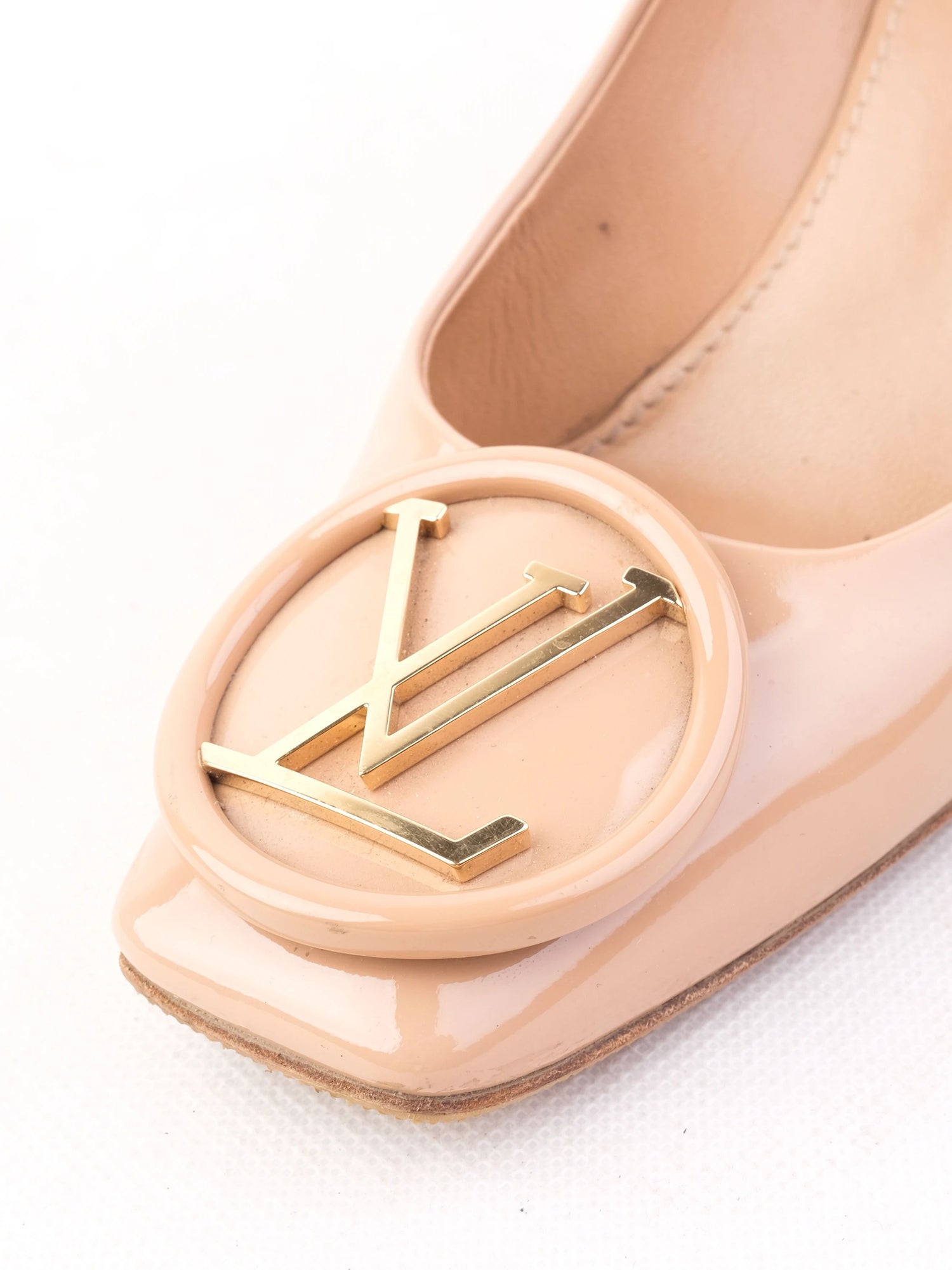 Excellent Louis Vuitton Pink Leather High-Heeled Shoes Size 36.5