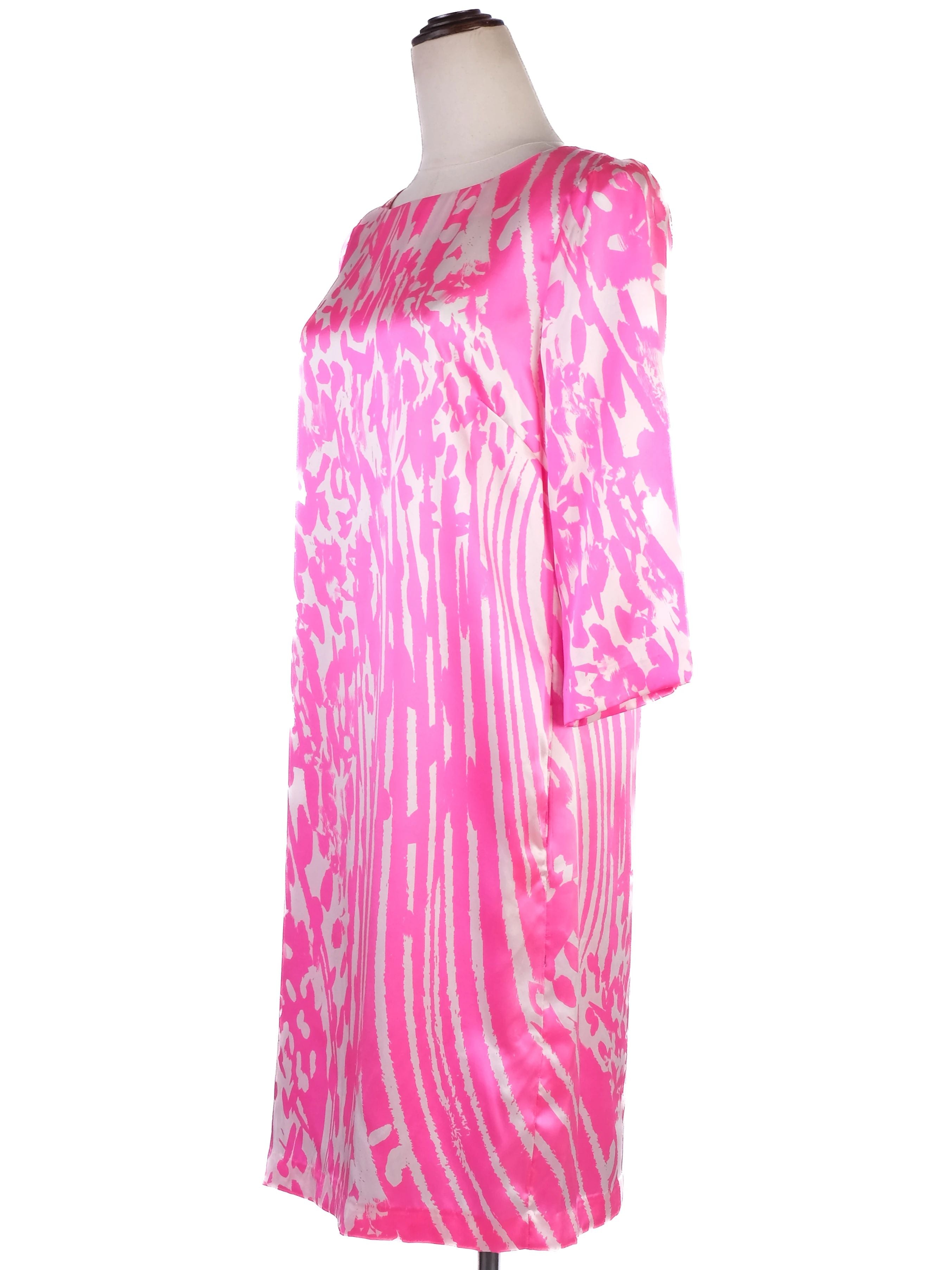NEW By Malene Birger Pink Silk Dress Size XS with Abstract Pattern