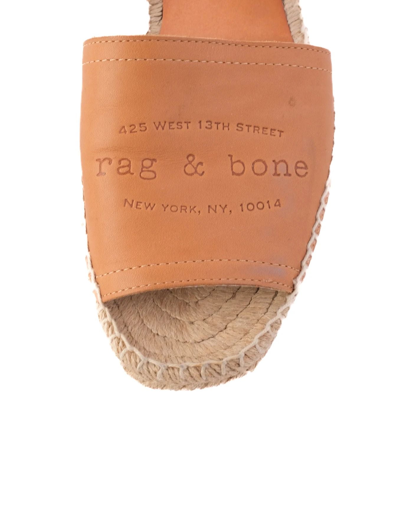 Perfect Rag&amp;Bone Orange Leather Sandals Size 40 with Jute Sole