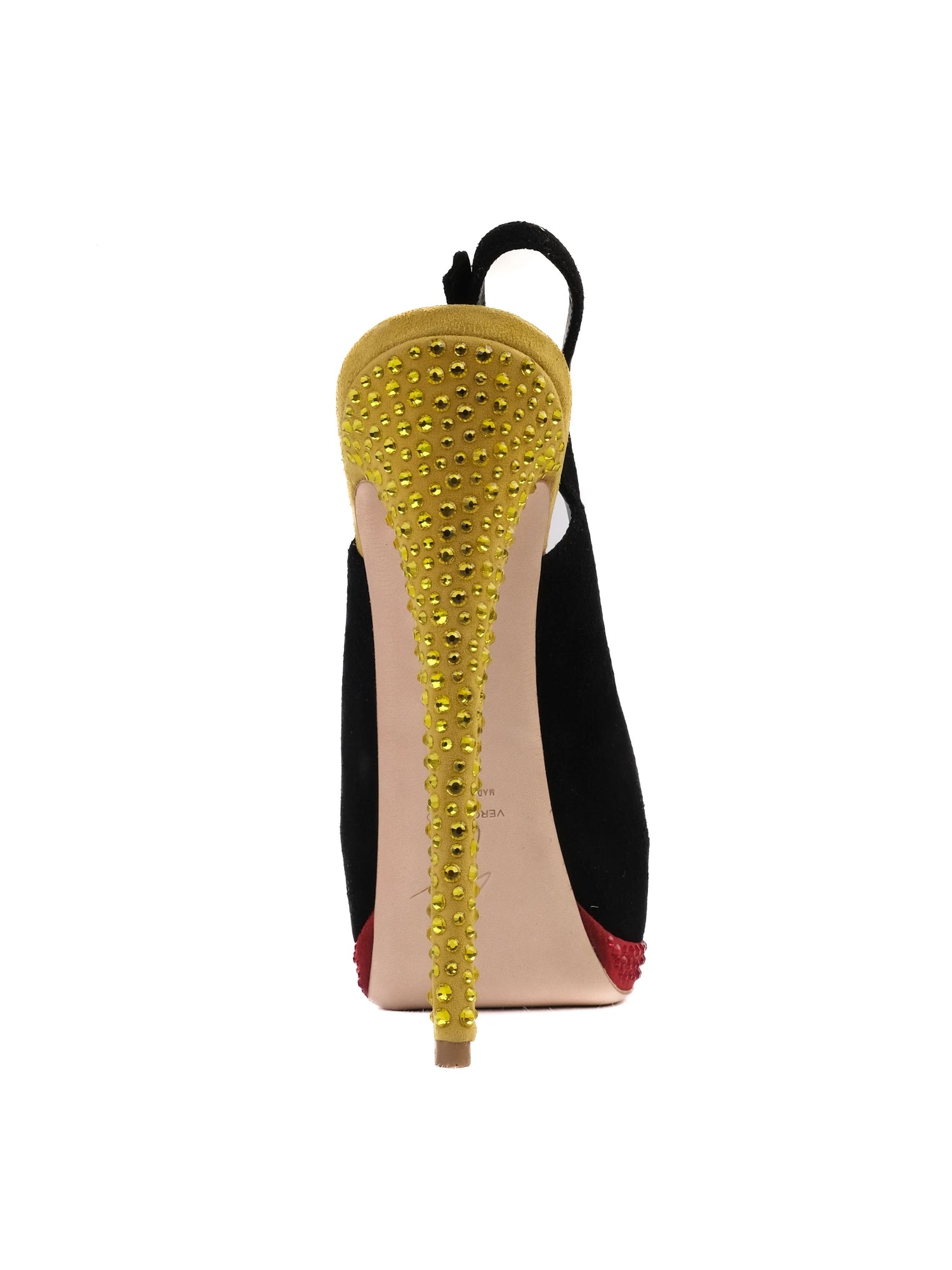 Perfect Giuseppe Zanotti Black Leather Slingback Heels Size 39