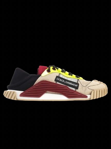 Perfect Dolce Gabbana Sneakers Size 41 Beige Black Red Neon Yellow