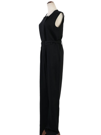 Excellent Maison Margiela Black Polyester Sleeveless Jumpsuit Size XL