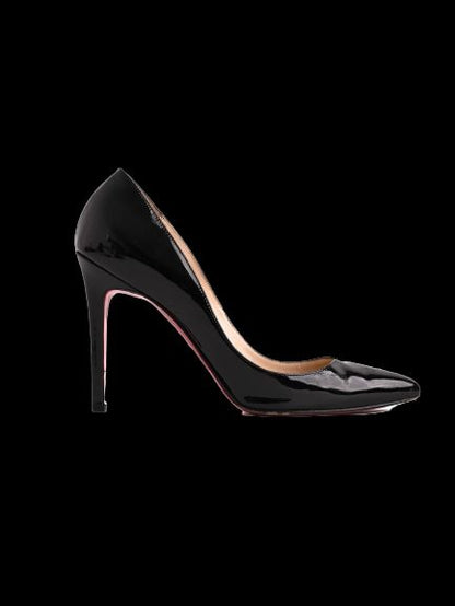 Good Condition Christian Louboutin Black Leather High Heels Size N/A