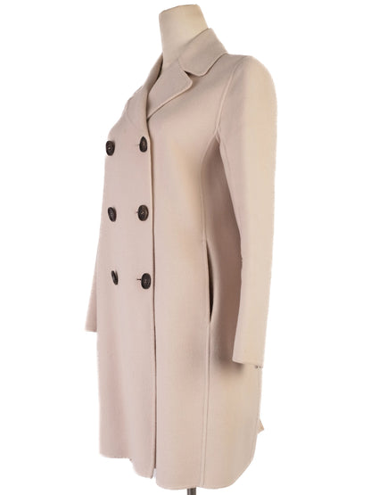 Excellent Max Mara Gray Wool Double-Breasted Coat Size S