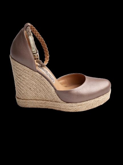 Good Salvatore Ferragamo Gray Wedge-heeled Shoes Size 37.5