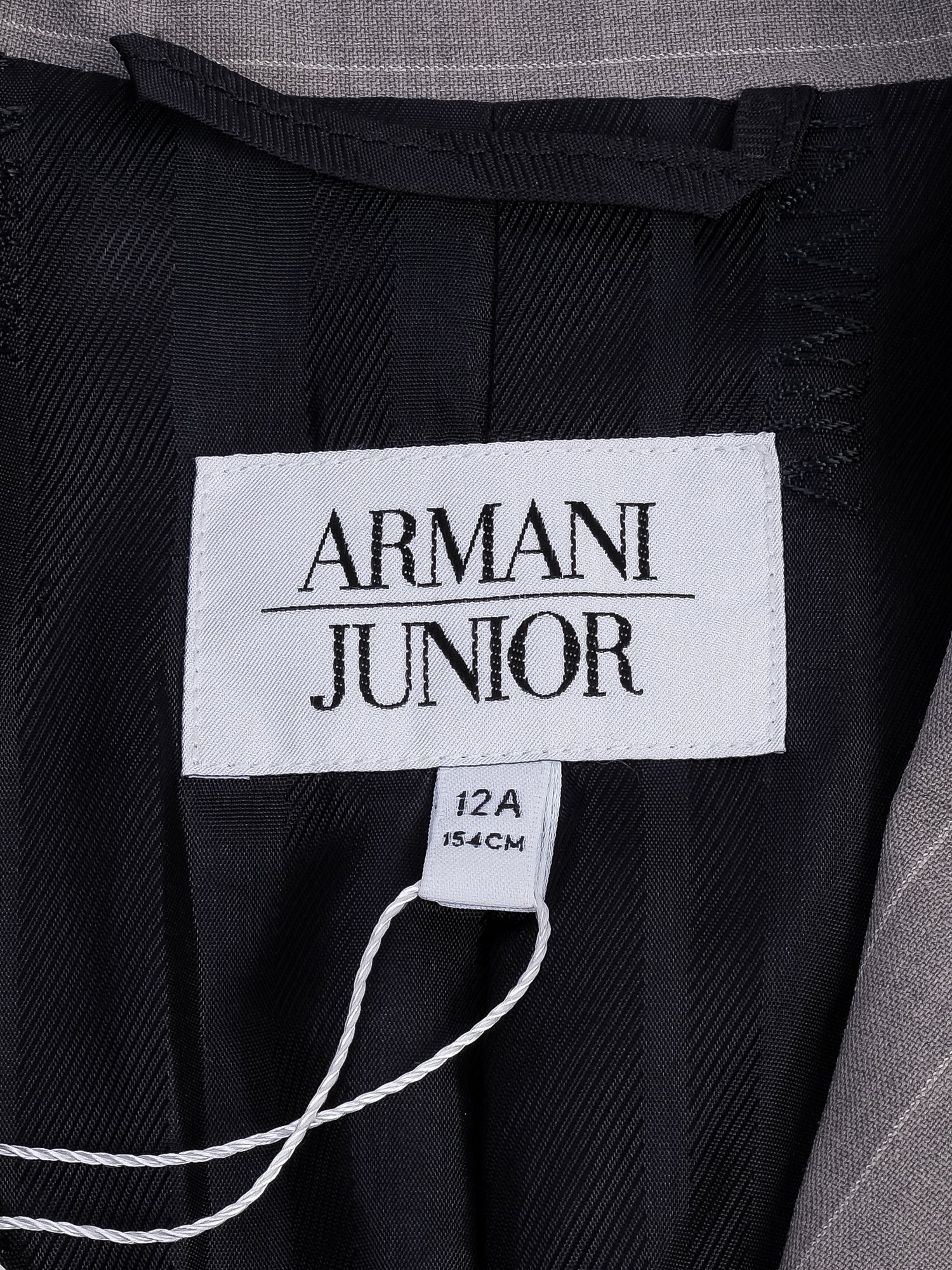 Excellent Armani Junior Gray Wool Blazer Size 12 for Kids
