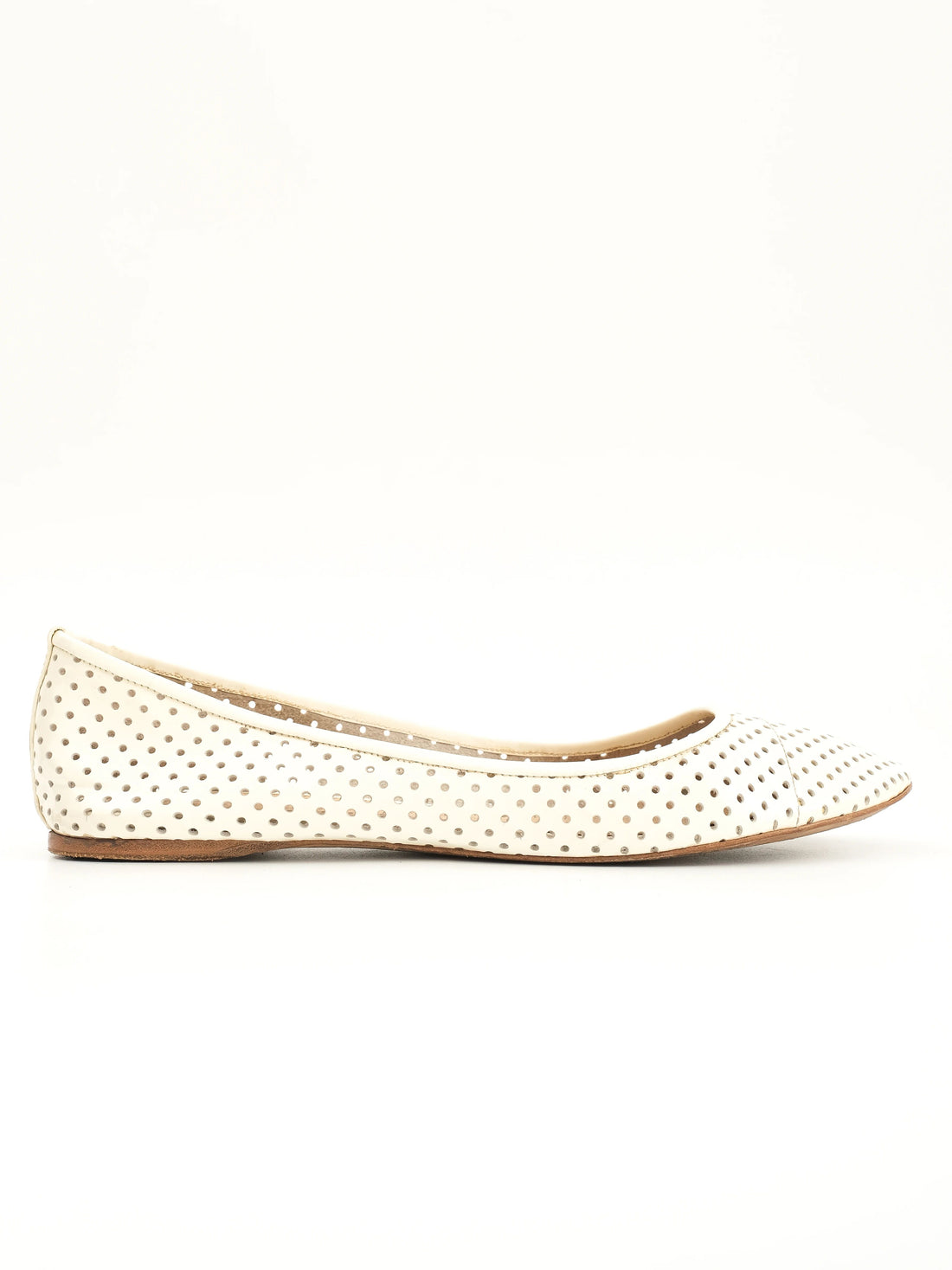 Good Jil Sander White Leather Flat Shoes Size 39 Women&