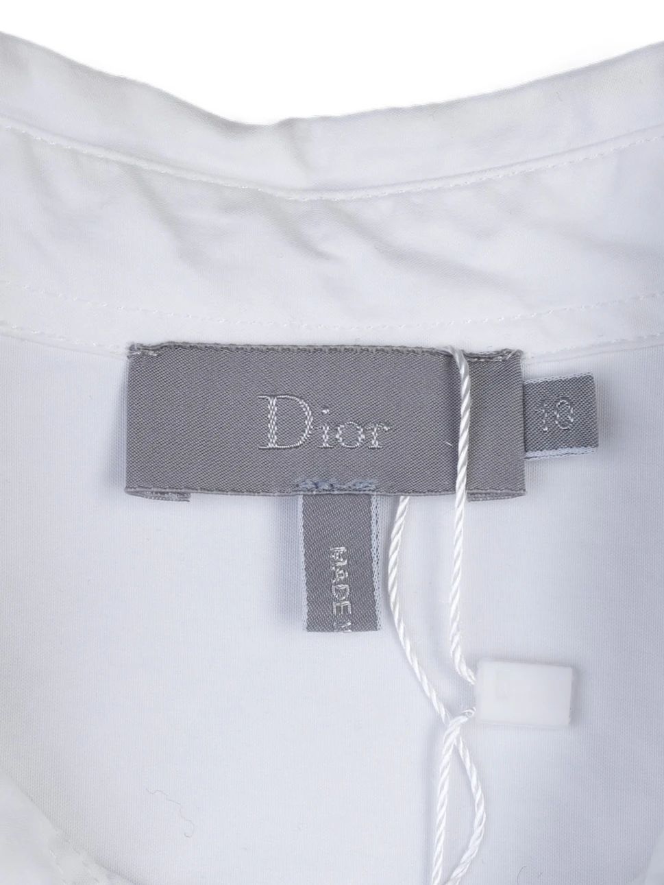 Excellent Dior White Cotton Long Sleeve Shirt for Kids Size 10