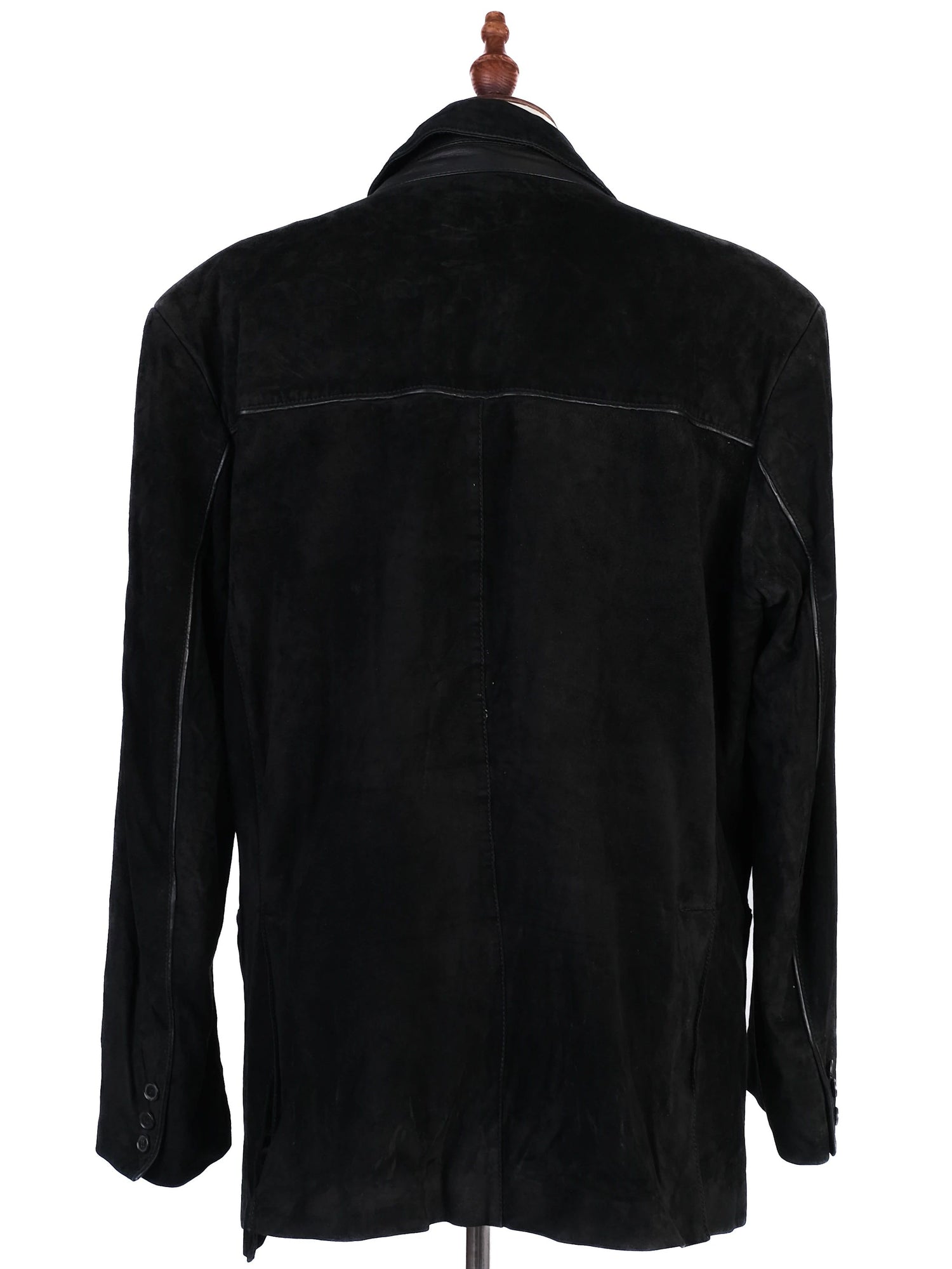 Excellent Stefano Ricci Black Leather Blazer Size XXL