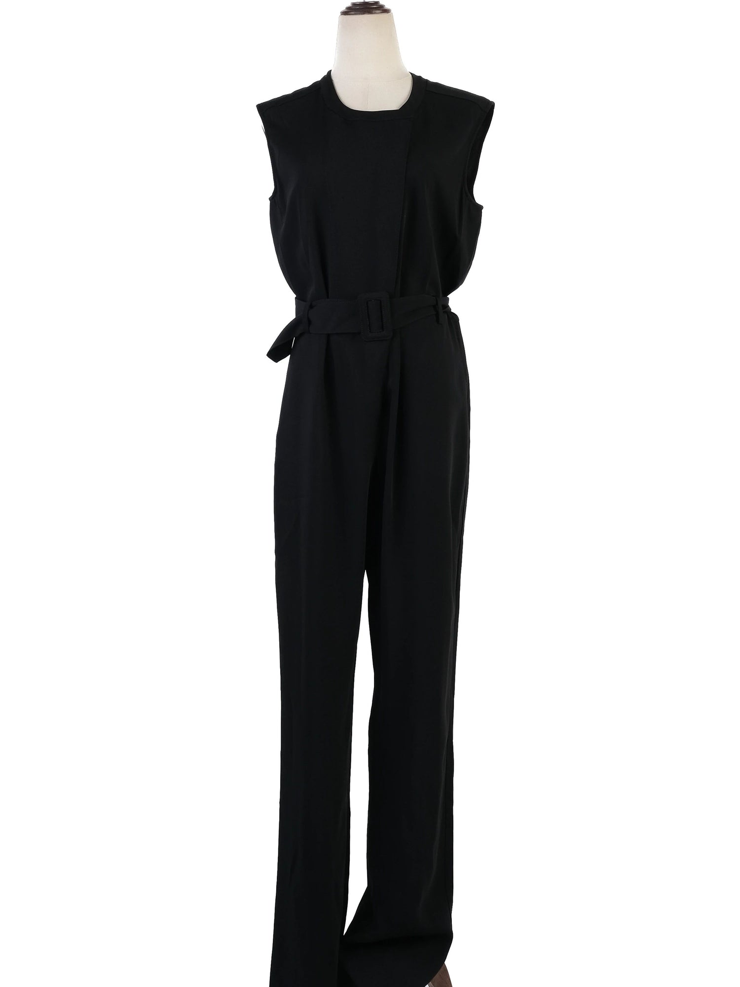 Excellent Maison Margiela Black Polyester Sleeveless Jumpsuit Size XL