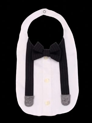 Excellent Dolce Gabbana Baby Bib Tuxedo Design Size 9 Months