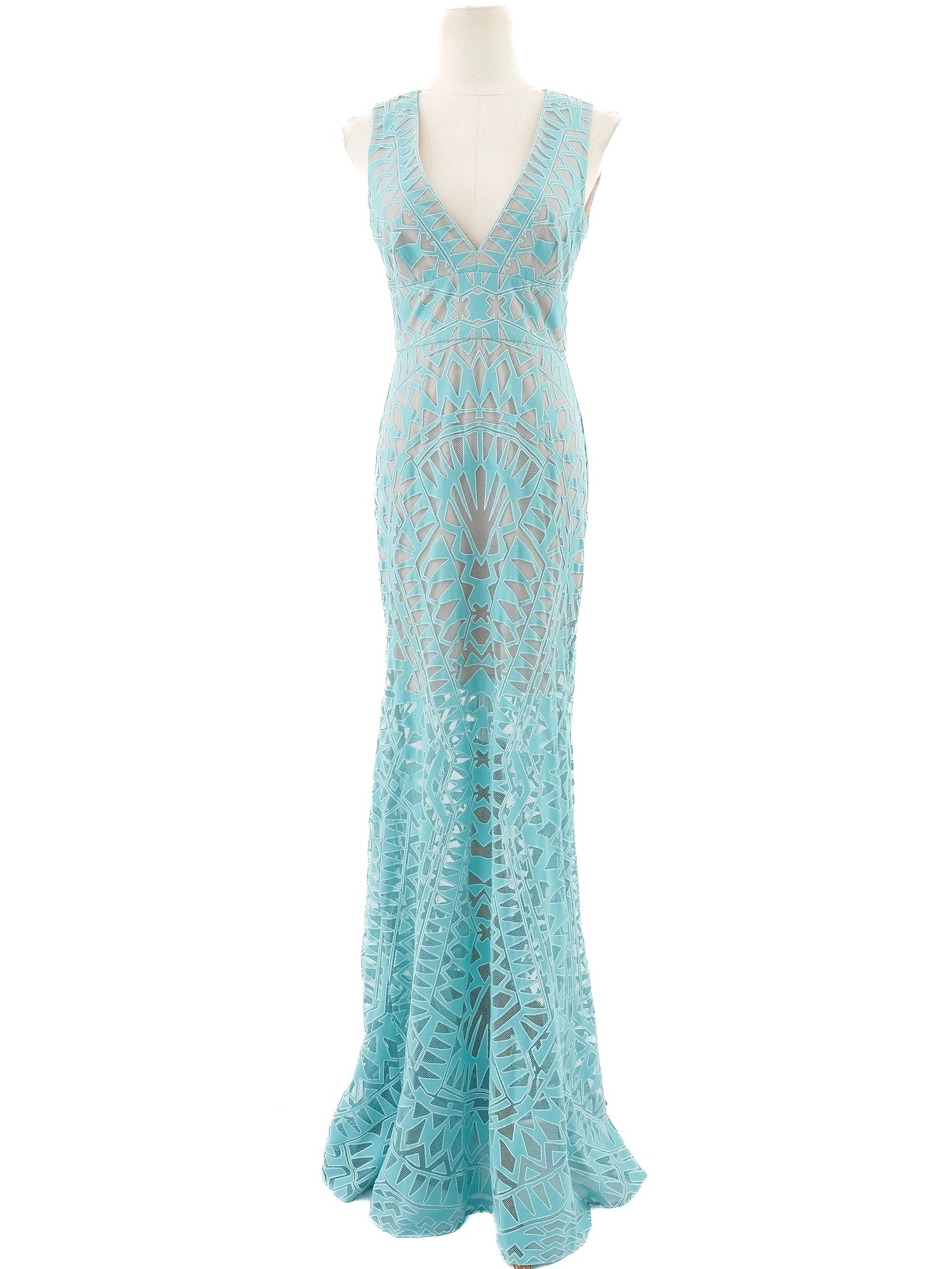 BCBGMaxazria Excellent Condition Blue Sleeveless Dress Size XS