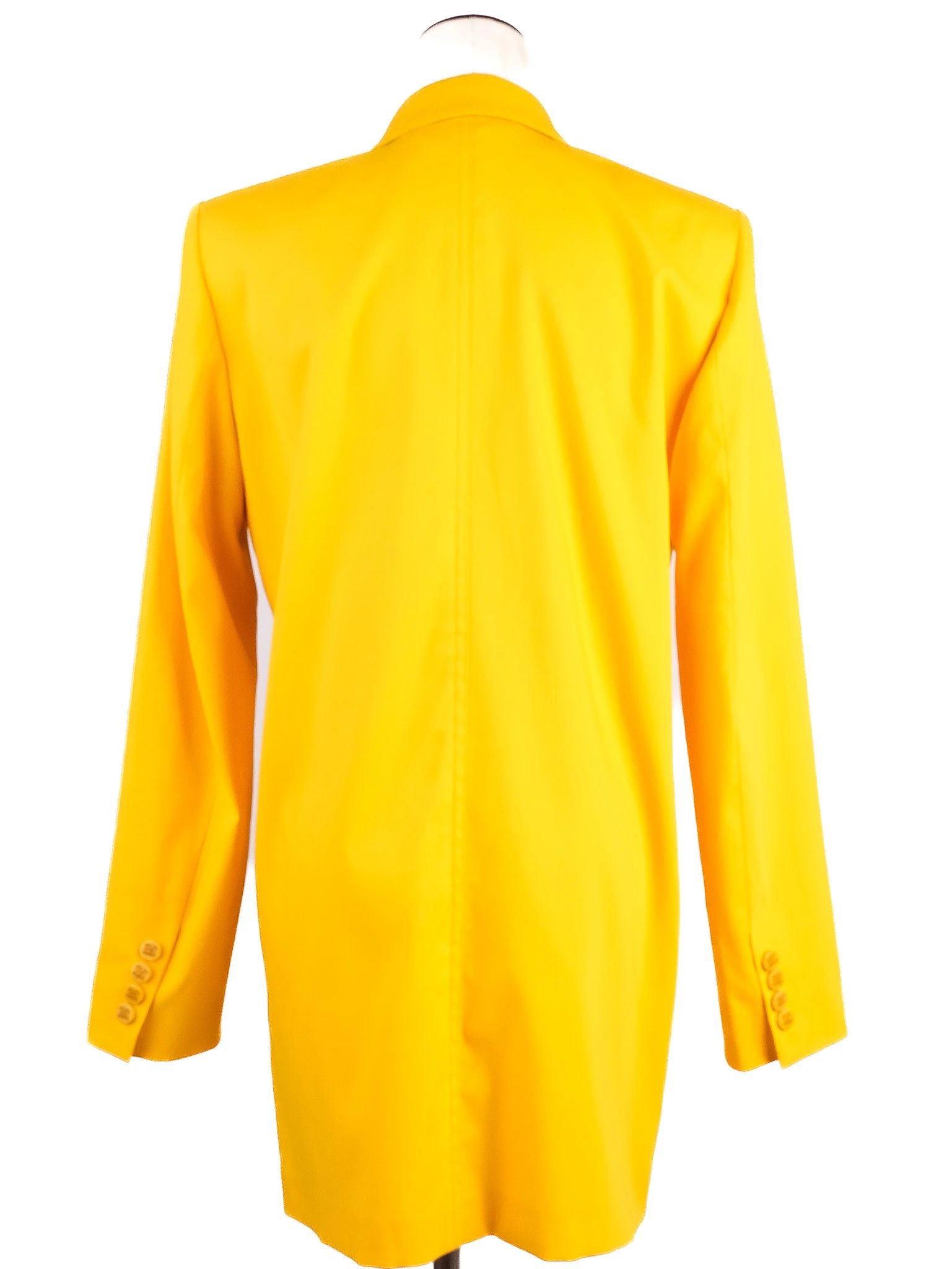 Excellent Max Mara Yellow Cotton Blazer Size M Made in Italy