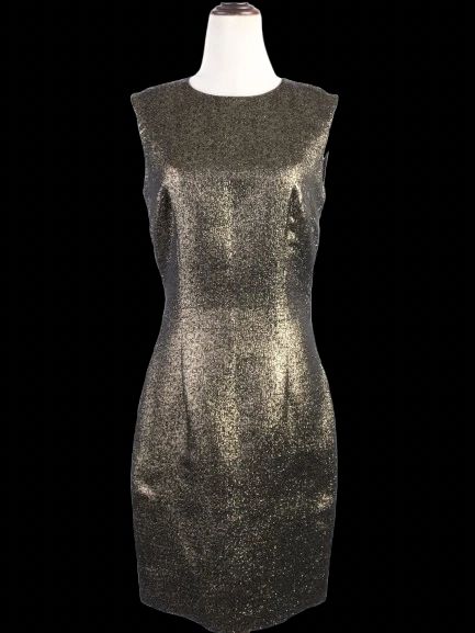 Excellent Roberto Cavalli Yellow Wool Sleeveless Dress Size L