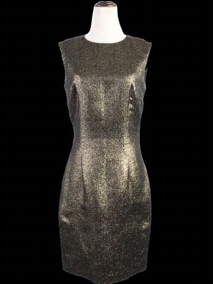 Excellent Roberto Cavalli Yellow Wool Sleeveless Dress Size L