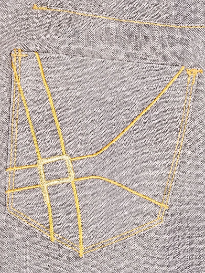 Excellent Pinko Gray Cotton Jeans Size S with Unique Pocket Design