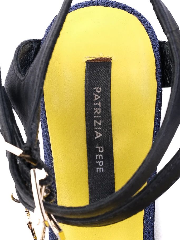 Perfect Patrizia Pepe Blue Woven Platform Wedge Sandals Size 35