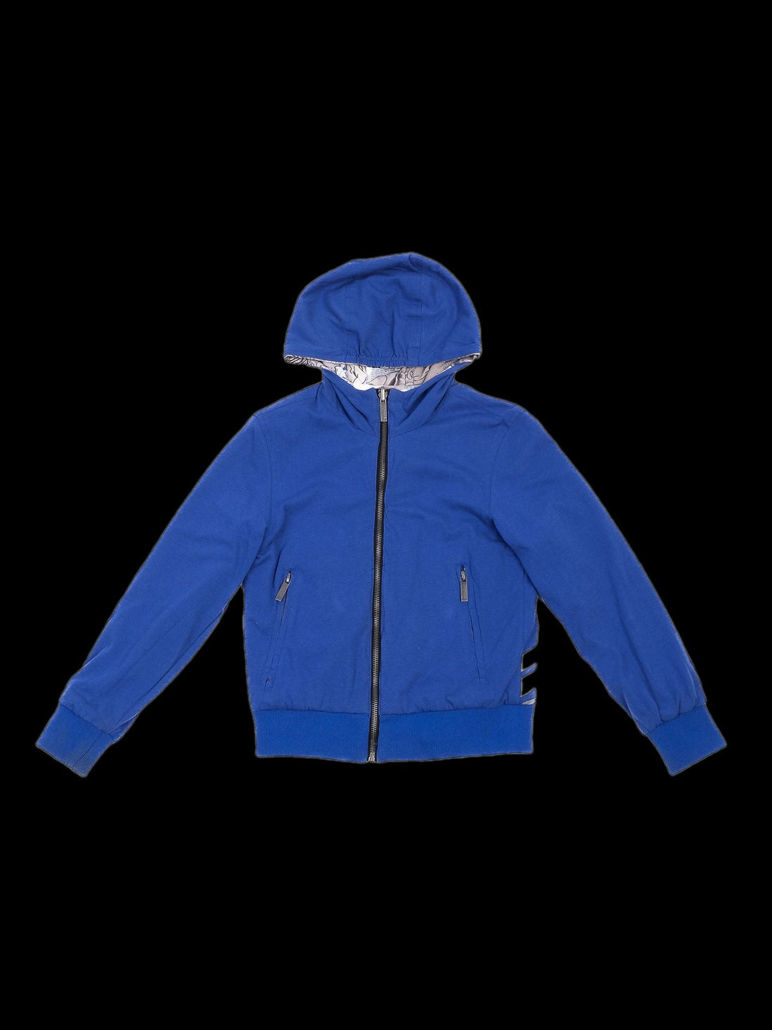 John Galliano Reversible Blue Hooded Jacket for Kids Size 6