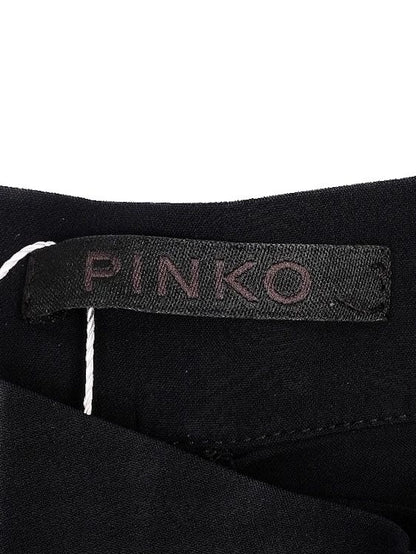 Excellent Pinko Black Ruched Pants Size XS Polyester Women&