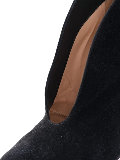 Excellent Gianvito Rossi Black Suede Stiletto High Heels Size 40