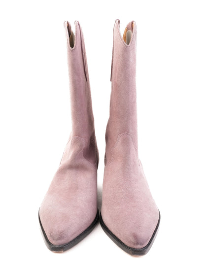 EXCELLENT Isabel Marant Pink Leather Cowboy Boots Size 38