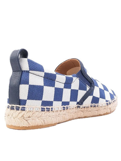 Excellent Marc Jacobs Slip-On Shoes Fabric Blue White Size 37.5