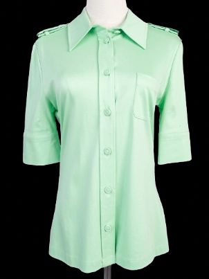 Excellent Sportmax Green Button-Up Shirt Size M Women&