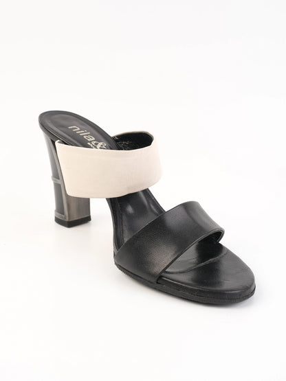 Excellent Nila&amp;nila High-Heeled Black Leather Shoes Size 37