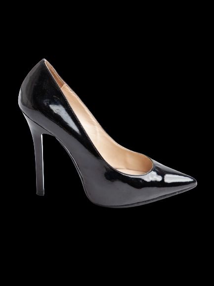 Average Michael Kors Black High-Heeled Pumps Size 37 Lacquer