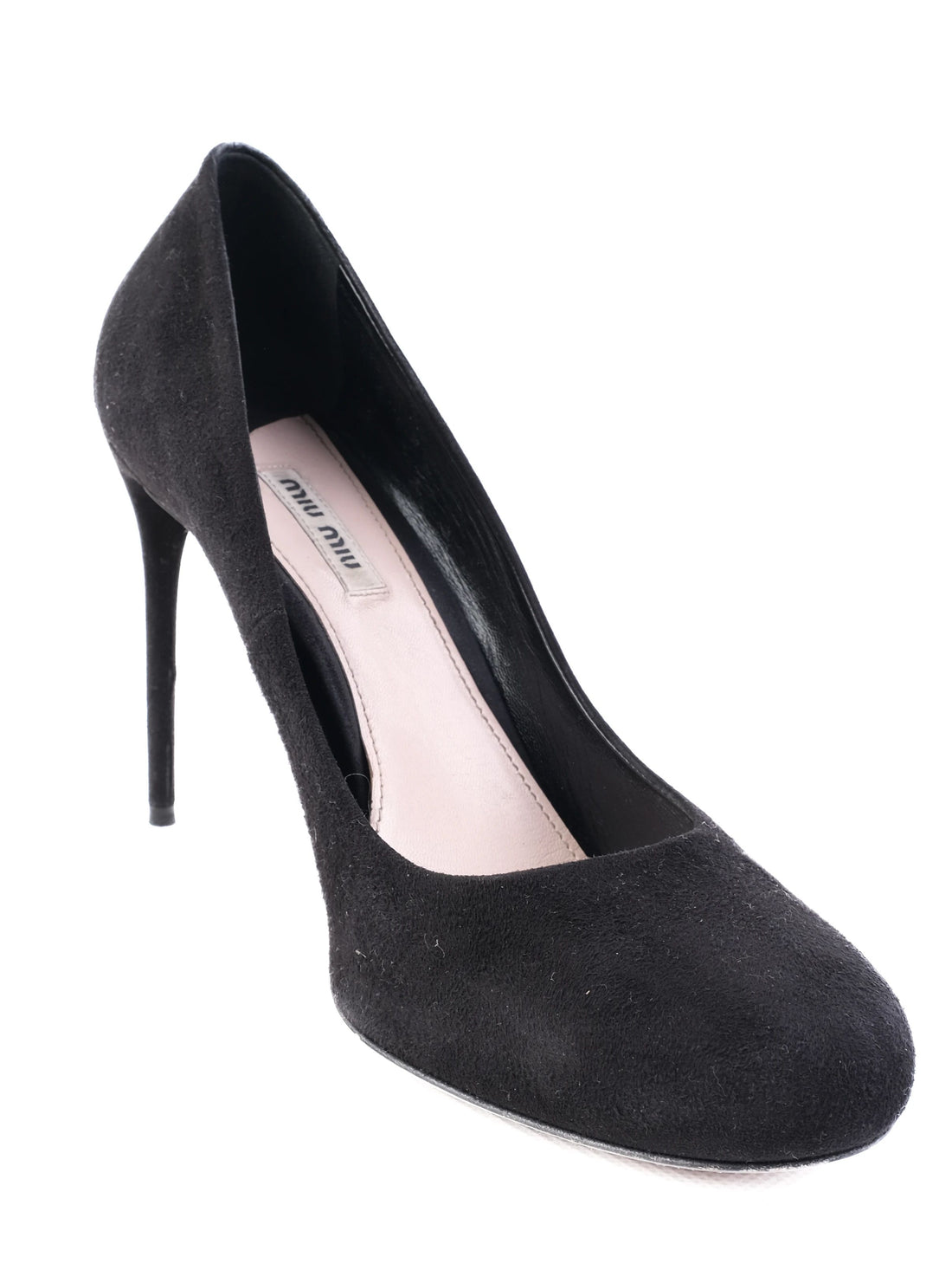 Excellent Miu Miu Black High-Heeled Stiletto Shoes Size 41.5 Leather