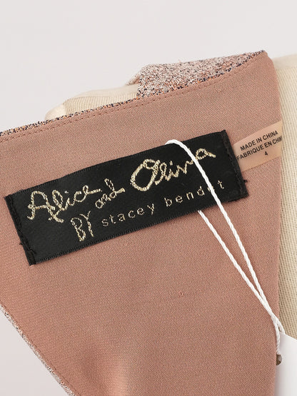 Excellent Alice+Olivia Orange Sleeveless Gown Size L Polyester