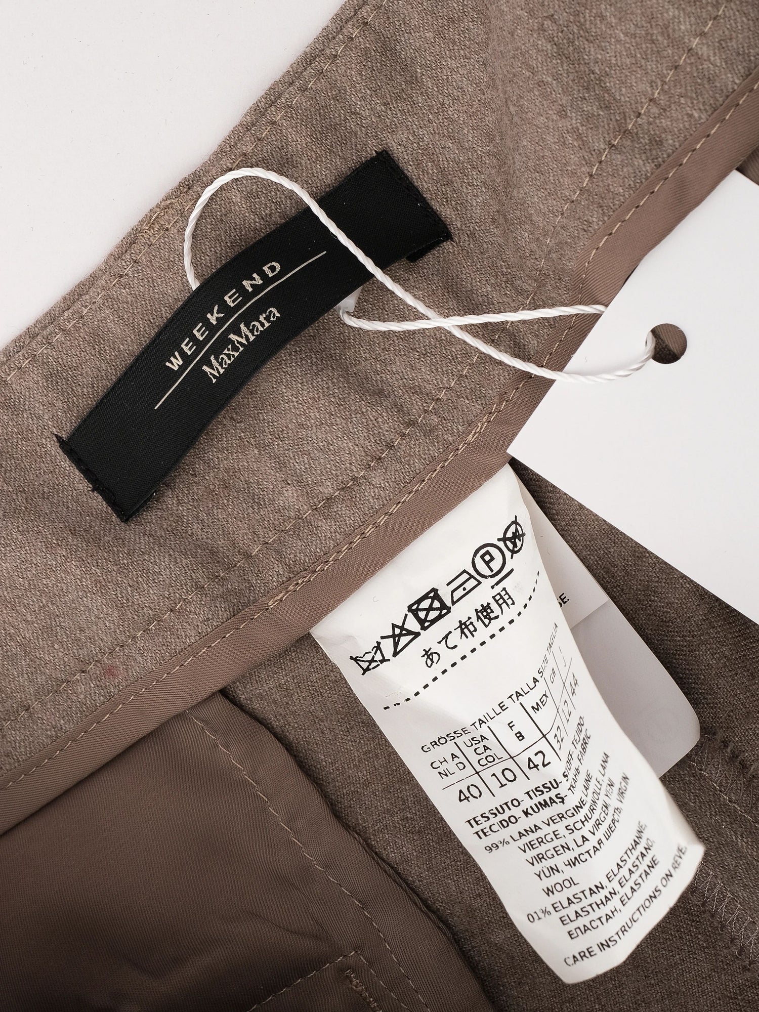 Excellent Weekend MaxMara Gray Wool Trousers Size L