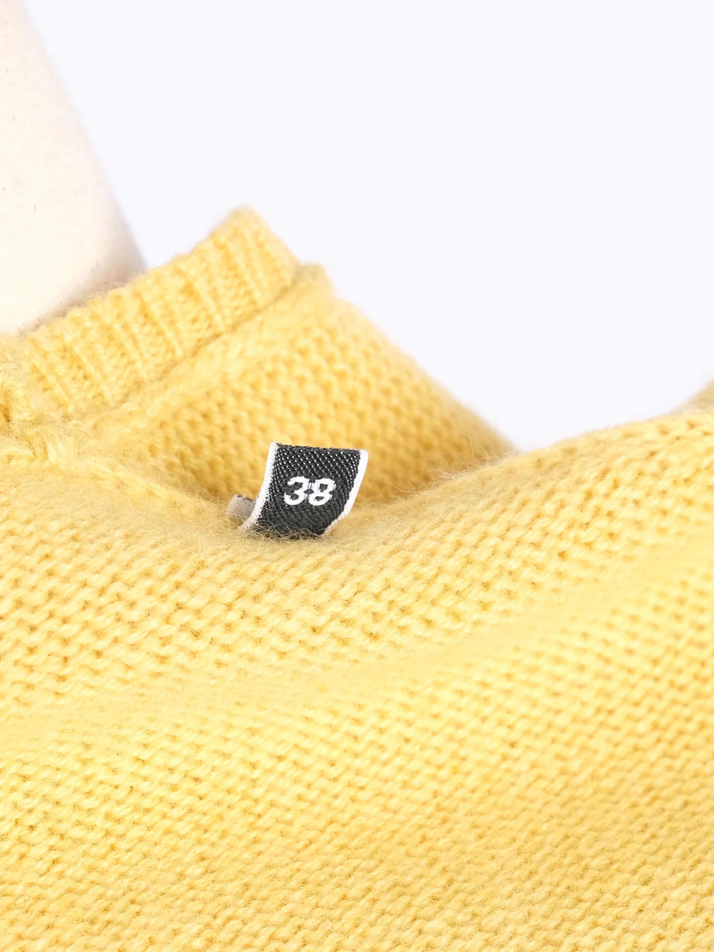 Excellent Dolce Gabbana Yellow Cashmere Sweater Size XS