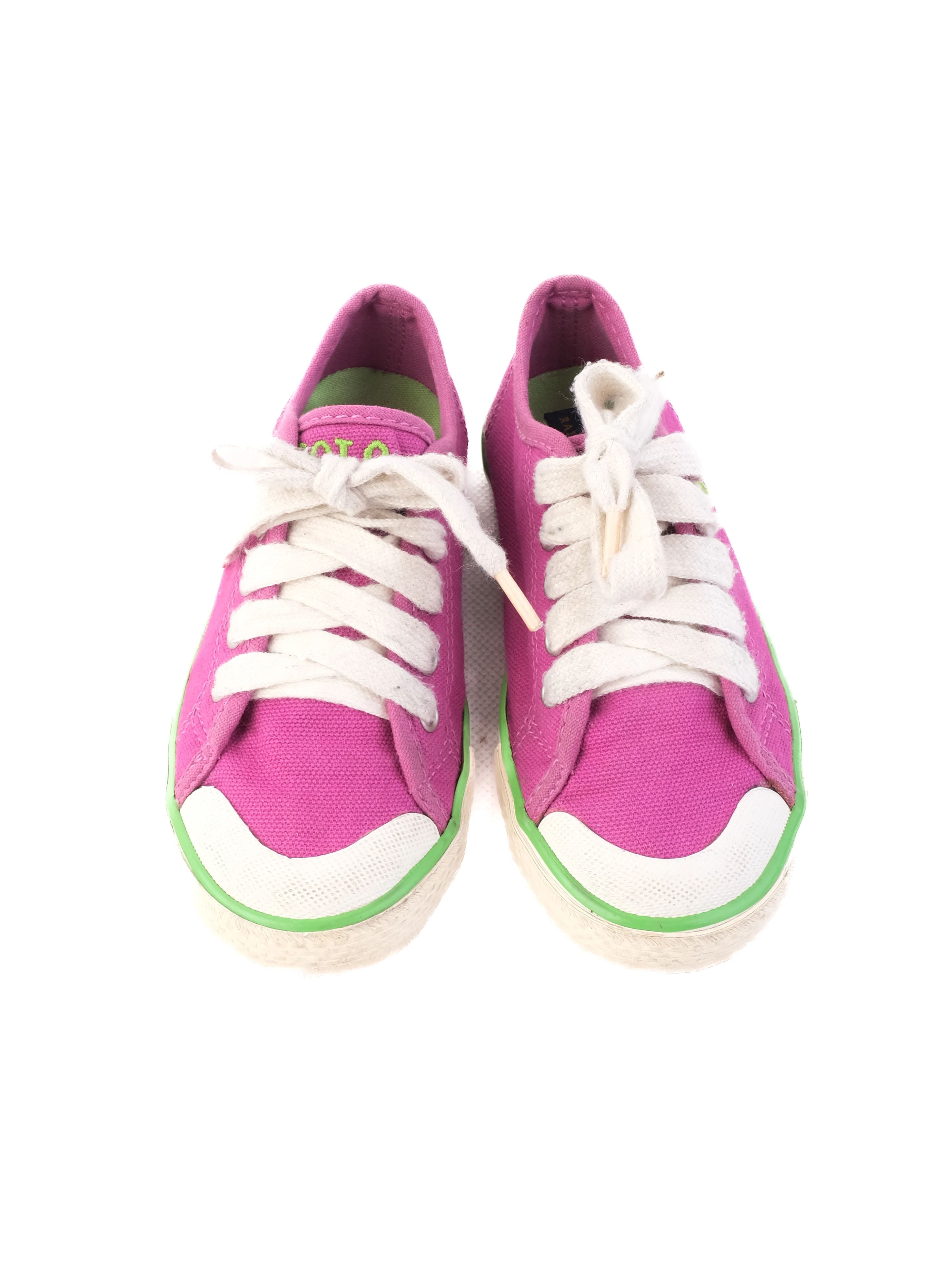 Average Condition Polo Ralph Lauren Purple Sneakers for Kids Size 26