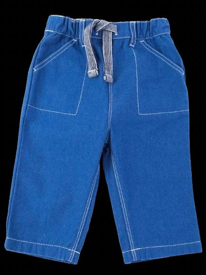 Excellent Petit Bateau Blue Cotton Pants Size 12M for Kids