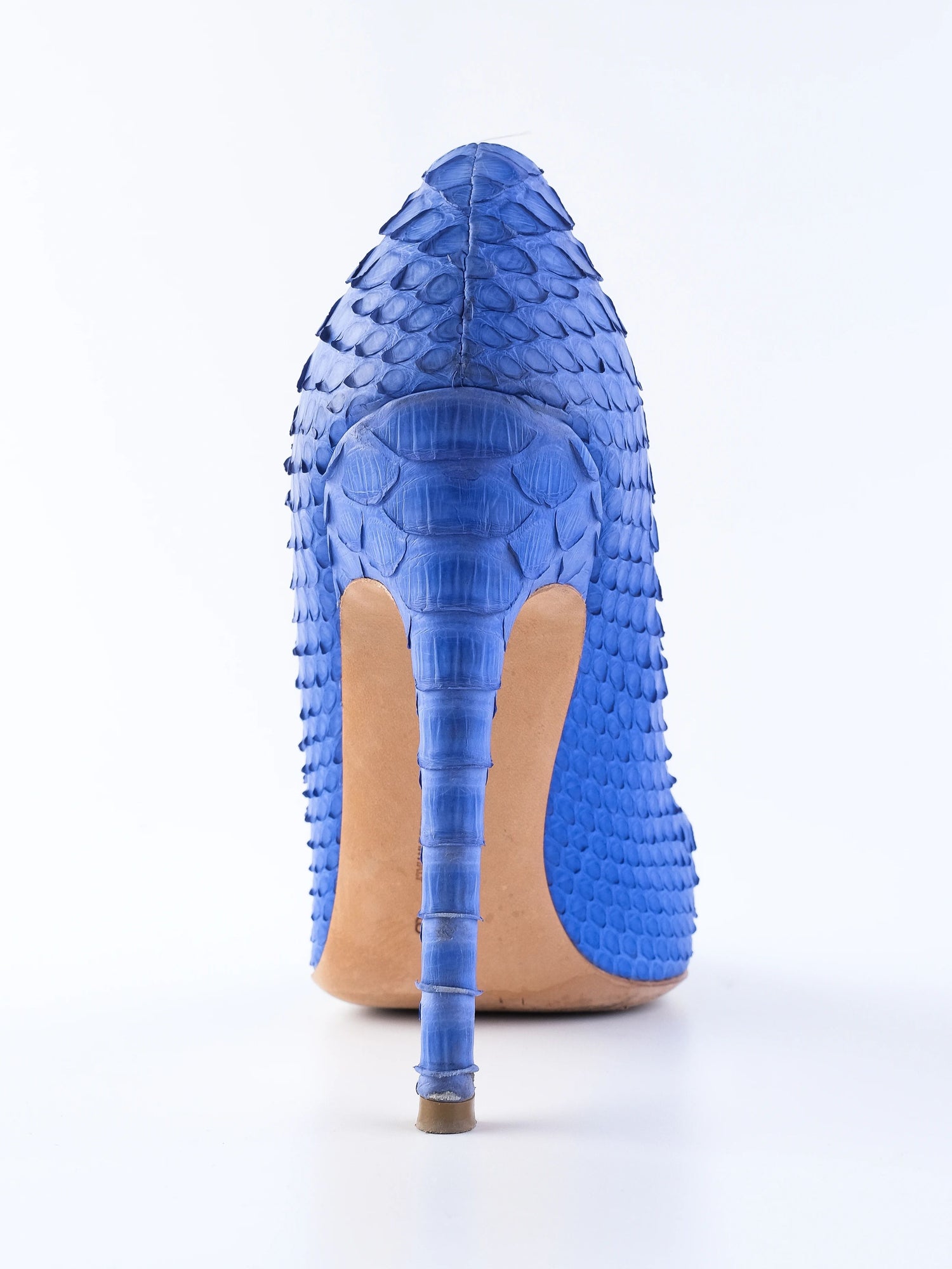 Excellent Rupert Sanderson Blue Leather High-Heeled Shoes Size 39