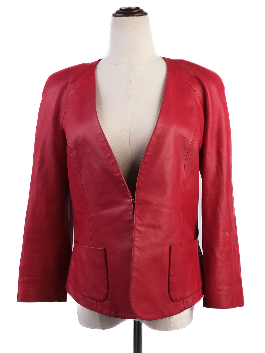 Excellent Jay AHR Red Leather Jacket Women Size M