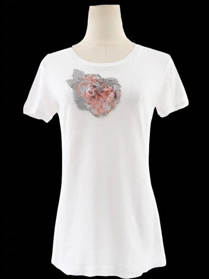 Good Dolce Gabbana White Floral Cotton T-Shirt Size S Women