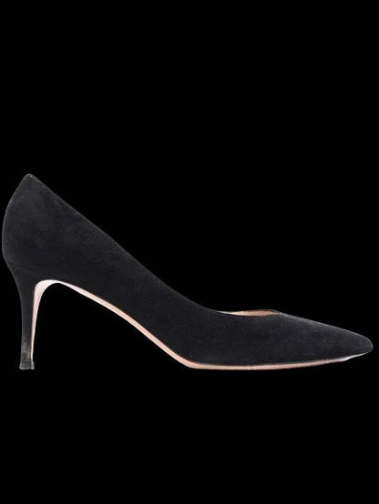 Excellent Gianvito Rossi Black Leather High Heels Size 39.5
