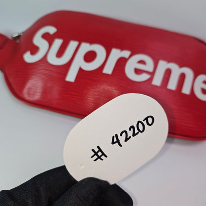 Louis Vuitton Supreme Red White Epi Bumbag