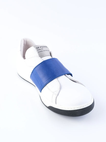 Excellent GF Ferre White Leather Sneakers for Kids Size 35