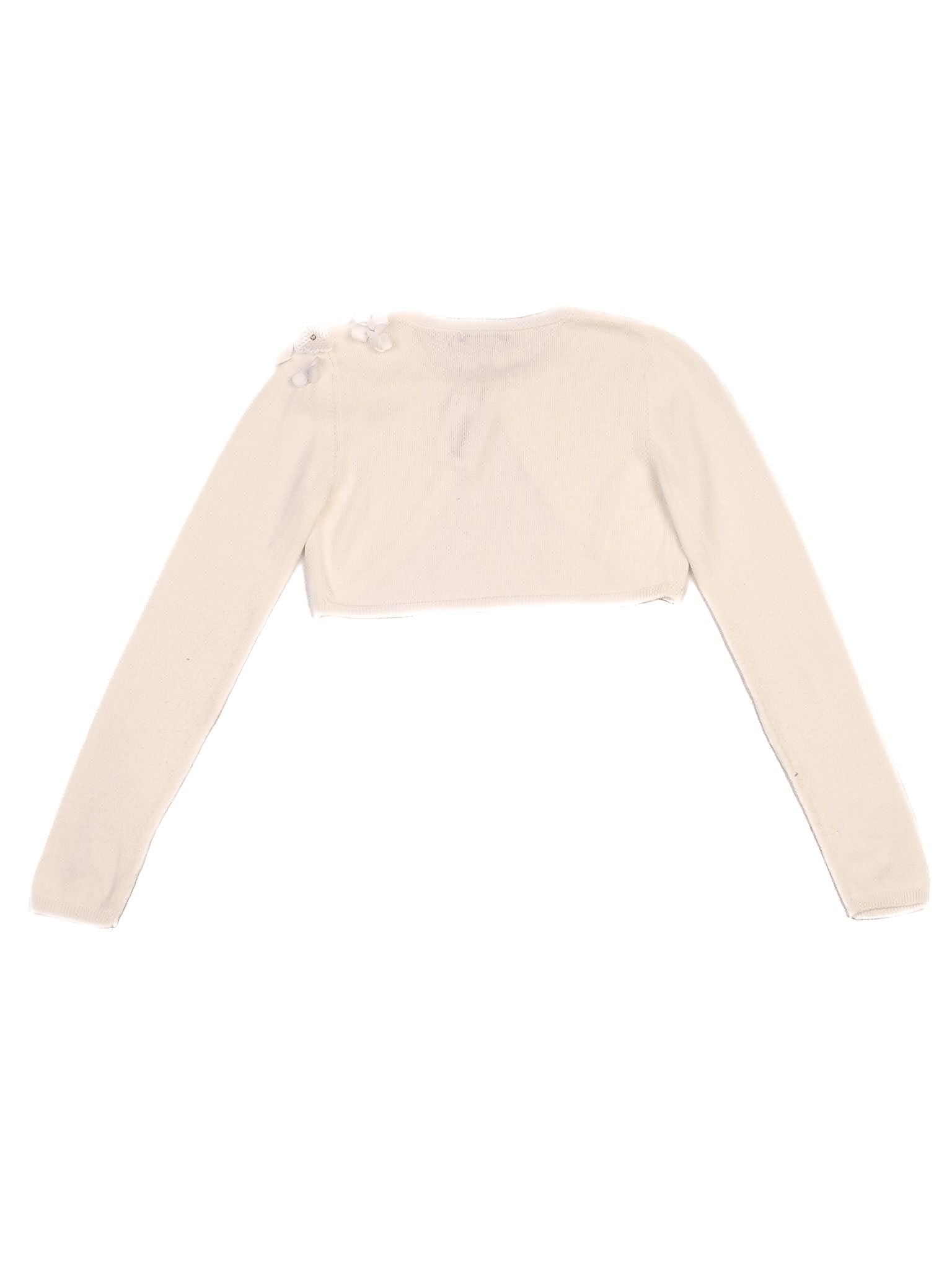 Excellent DAVID CHARLES White Cotton Kids Bolero Cardigan Size 4