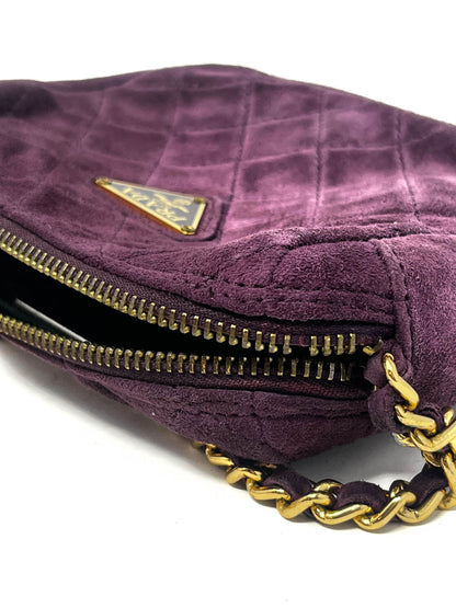 Prada Chain Suede Shoulder Bag